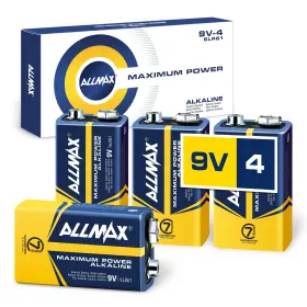 905-sp1-4 Allmax Battery 9v Maximum Power Alkaline Batteries 4 Count Pack Of 1