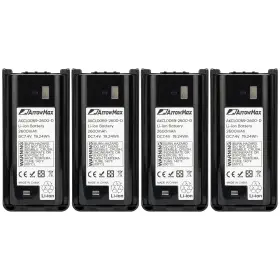 4ps-akcl0069-2600-d Arrowmax 4 Packs Replace Battery For Kenwood Nx-1200 Nx-240 Nx-340m2 Tk-2200p