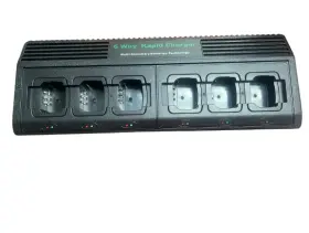 6-shot-slim-tk260 Banshee 6-bay Battery Charger For Kenwood Tk260 270 290 390 370 360 380 Radios