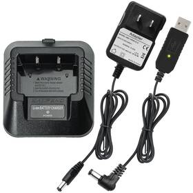 Baofeng 756790995643 Uv-5r Bf-f8hp Charger Base Ham Two-way Radio 100v-240v With Us A