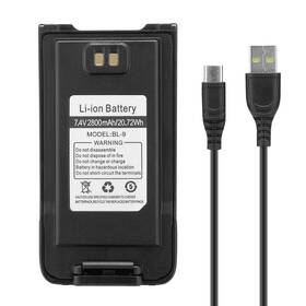Baofeng 894949004146 Bl-9 2800 Mah Battery With Charging Cable For Uv-9r Series/gt-3wp