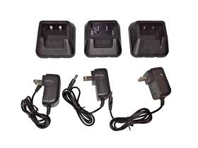 Baofeng Ch-5r Lot Of 3 - Walkie Talkie Desktop Charger Base With Adapter -untested