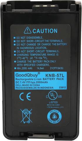 Bat-knb-57l-a 7.4v 2000mah Li-ion Replacement Walkie Talkie Battery Pack Knb-24 Knb-24l Knb-35