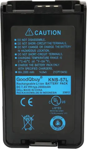 Bat-knb-57l-a  7.4v 2000mah Li-ion Replacement Walkie Talkie Battery Pack Knb-24 Knb-24l Knb-35