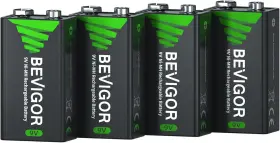2000mwh Bevigor 705353453670 9v Rechargeable Batteries Nimh Long Lasting Power High Capacit