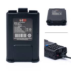Btech 701748709124 1500mah Usb-c Replacement Battery Pack For Baofeng Uv-5r Series Radios