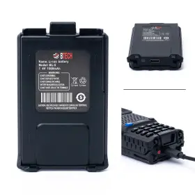 Uv-5r Btech 701748709124 1500mah Usb-c Replacement Battery Pack For Baofeng Series Radios