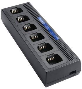 Commountain 307792329457 Six Unit Charger Compatible For Motorola Radios Cp185 Cp100d And Batteries Pm