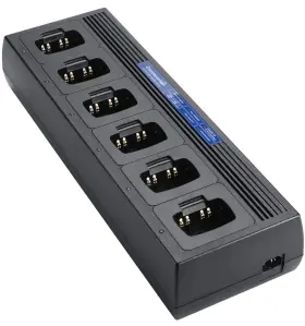 Pmpn4184 Commountain Six Unit Charger For Motorola Radio Bpr40 Bpr40d Compatible With Batteries P