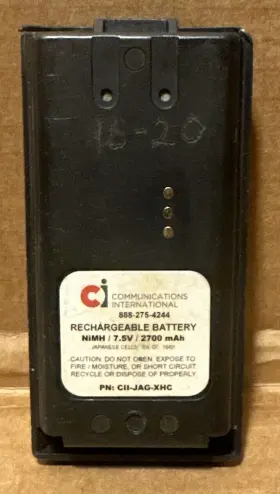 C11-jag-xhc Communication International Ci Communications Rechargeable Li-ion Battery 7.5v Cii-jag-xhc