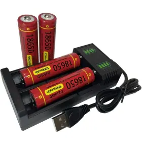 2670-2u Dalolab 4pcs 18650 Rechargeable Battery W I Th Charger Two-way Radios 1
