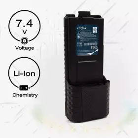Uv-5r Elxjar 723508476305 1-pack 7.4v 3800mah Bl-5l Replacement Extended Battery Compatible With