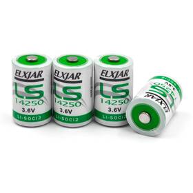 Elxjar 735209402095 4-pack Ls-14250 1/2 Aa 3.6v Lithium Battery Non-rechargeable For Saft Et