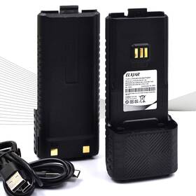 Elxjar 749877317100 2-pack 7.4v 3000mah Rechargeable Battery With Type-c Usb Charging Cable Com