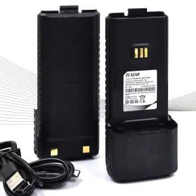 Elxjar 749877317100 2-pack 7.4v 3000mah Rechargeable Battery With Type-c Usb Charging Cable Com