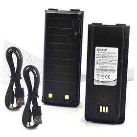 Elxjar Bl-uv25 2-pack High Capacity 2600mah 7.4v Li-ion Battery With Usb-c Charging Port