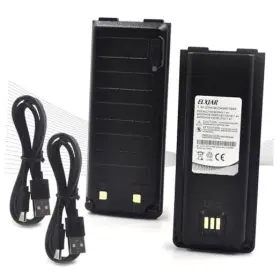 Bl-uv25 Elxjar 2-pack High Capacity 2600mah 7.4v Li-ion Battery With Usb-c Charging Port
