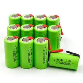 Elxjarcell 749877317124 12-pack 2/3aa 1.2v 600mah Ni-mh Battery With Tabs Replacement For Radio Con