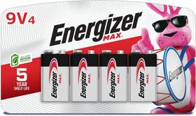 Energizer 522bp-4h Max 9v Batteries 4 Pack 9 Volt Alkaline