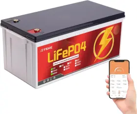 Fi-12v200 Fiunie 12v 200ah Bluetooth Lifepo4 Battery 2560wh Lithium 200a Bms 8000