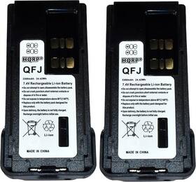Hqrp 8877730404254 2-pack 3300mah Battery For Motorola Apx Dgp Dp Gp Xpr Series Two-way Radio