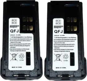 Hqrp 8877730404254 2-pack 3300mah Battery For Motorola Apx Dgp Dp Gp Xpr Series Two-way Radio