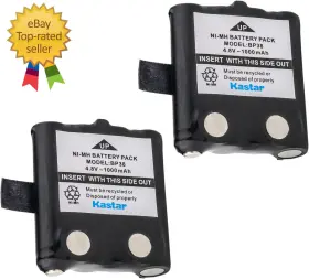 Kastar 445006197133 2-pack Ni-mh 4.8v 1000mah Two-way Radio Battery Replacement For Uniden Bp