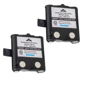 Bp38 Kastar 697067263051 2-pack Ni-mh 4.8v 1000mah Two-way Radio Battery Replacement For Uniden B