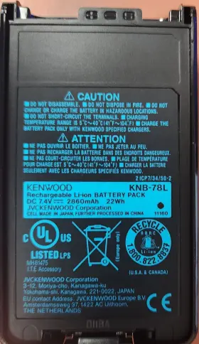 Knb-78l Kenwood Li-ion Oem New Battery 2860 Mah
