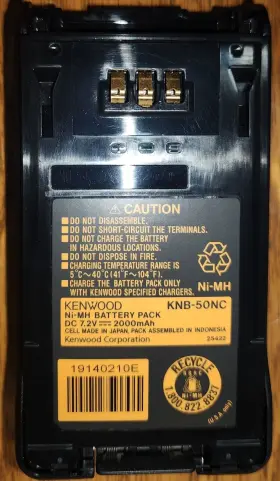 Knb-50nc Kenwood Knb50nc New Battery Is Ni-nh
