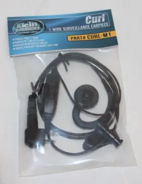 Curl-m1 Klein Swivel Earpiece Motorola 2-pin Cp200 - New In Bag