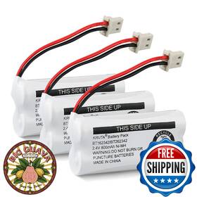 Kruta B09b1pszy3 2.4v 800mah Cordless Phone Battery Pack Of 3 Compatible With Vtech At