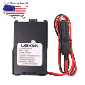 Leixen 743645794483 Battery Eliminator For Uv-25d Note 25w Portable Walkie Talkie Car Charger