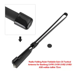 E002-b942 Madhornets 72cm Sma Female Foldable Tactical Dual-segment Antenna For Uv9r Uv5r Uv82 Uv8d