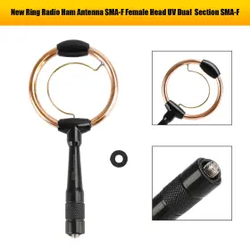 E002-b973 Madhornets Ring Radio Ham Antenna Sma-f Female Head Uv Dual Section For Uv5ra Px-777 Us