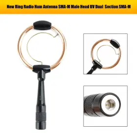 E002-b974 Madhornets Ring Radio Ham Antenna Sma-m Male Head Uv Dual Section For Uv9d Uv3r Th-g71a Us