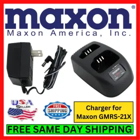 Gmrs-21x Maxon Acc-402 Desktop Charger For Radio With Acc-210 Ni-cad Battery Nos