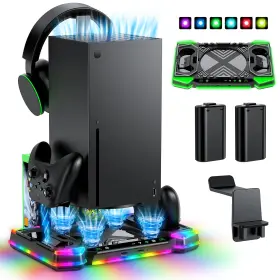 B0d5hfs6s6 Meneea Upgraded Charger Stand Cooling Fan For Xbox Series X Dual Wireless Charg