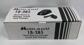 18-385 Midland Dual Battery Charger Stand/charger In Original Box W Directions