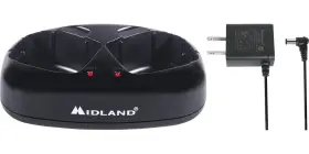 Avp10 Midland Dual Desktop Charger For Gxt Series Radios With Ac Wall Adaptor