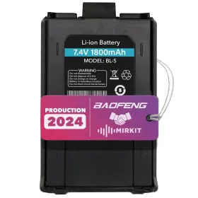 Uv-5r Mirkit 663701228045 Baofeng Battery Bl-5 7.4v 1800mah Big Capacity Li-ion For Dm-5r P