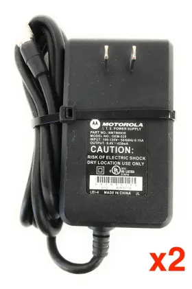 Nntn6938 Motorola Lot Of 2 Charger Power Adapter Oem-020 Xts4000 Portable Radio
