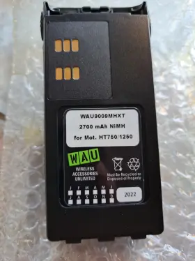 Wau9009mhxt Motorola New Wau 7.5v 2700mah Nimh Radio Battery