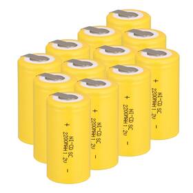 Odstore 602251036328 Ni-cd Rechargeable Battery Sub C Sc Batteries 1.2v 2200 Mah With Tabs For Po