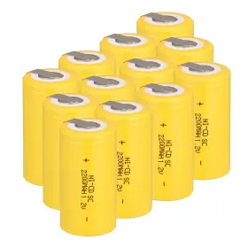 Odstore 602251036328 Ni-cd Rechargeable Battery Sub C Sc Batteries 1.2v 2200 Mah With Tabs For Po