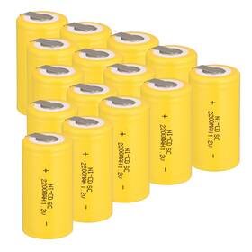 Odstore 602251036335 Ni-cd Rechargeable Battery Sub C Sc Batteries 1.2v 2200 Mah With Tabs For Po