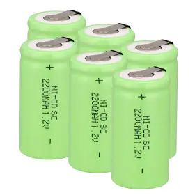Odstore 603717816843 Ni-cd 1.2v 2200mah Rechargeable Battery Sub C Sc Batteries Green 6