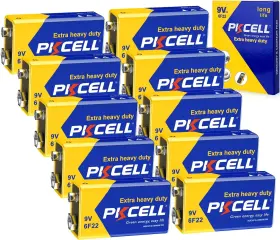 4330205932 Pkcell 9v Battery Carbon Zinc For Smoke Detectors 6f22 10- Count