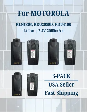 6xbmt6305l-2000 Promaxpower 6x Replacement Batteries For Motorola Radios Cp110 Rln6305 2000mah Li-ion