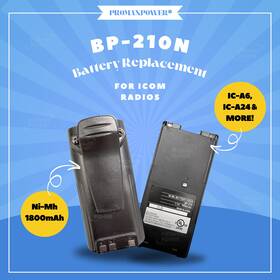 Promaxpower Bic0210n-1800 Bp-210 / Bp-210n 1800mah Ni-mh Battery For Ic-a6 Ic-a24 Ic-v8 And More